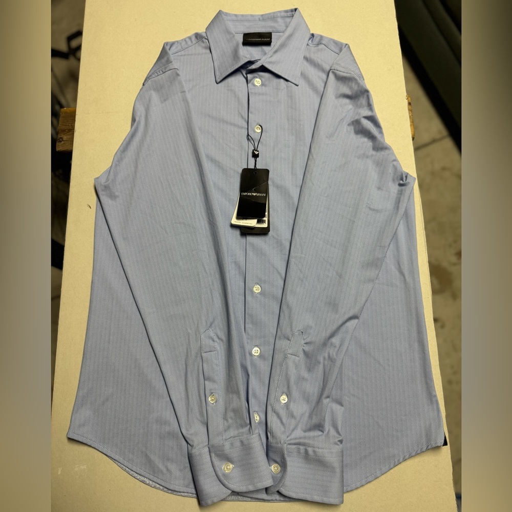 Emporio Armani Sky Blue Dress Shirt Brand New W/Tags